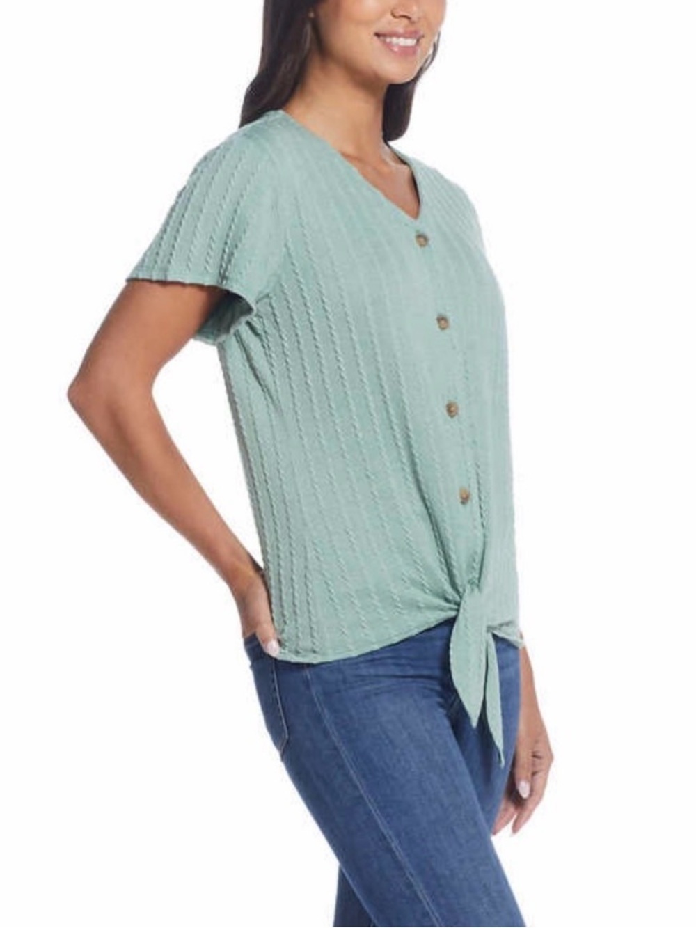 Weatherproof Vintage Front Tie Ladies Top Size Large NWOT - Picture 2 of 4